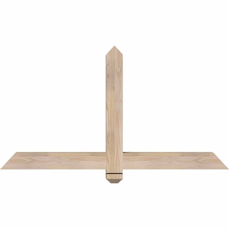 Ekena Millwork Eugene Smooth Timber Gable Bracket, Douglas Fir, 48"W x 26"H x 3 1/2"D x 3 1/2"F, 13/12 Pitch GBW048X26X0404EUG00SDF